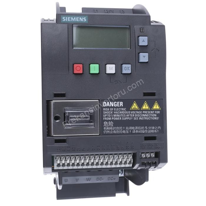 Siemens SINAMICS V20 İnverter Sürücü, 3 Fazlı, 1,5 kW, 400 V ac, 0 → 550Hz, EMC Filtreli
