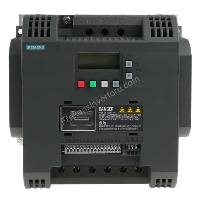 Siemens SINAMICS V20 İnverter Sürücü, 3 Fazlı, 5,5 kW, 400 V ac, 0 → 550Hz, EMC Filtreli - Görsel 2