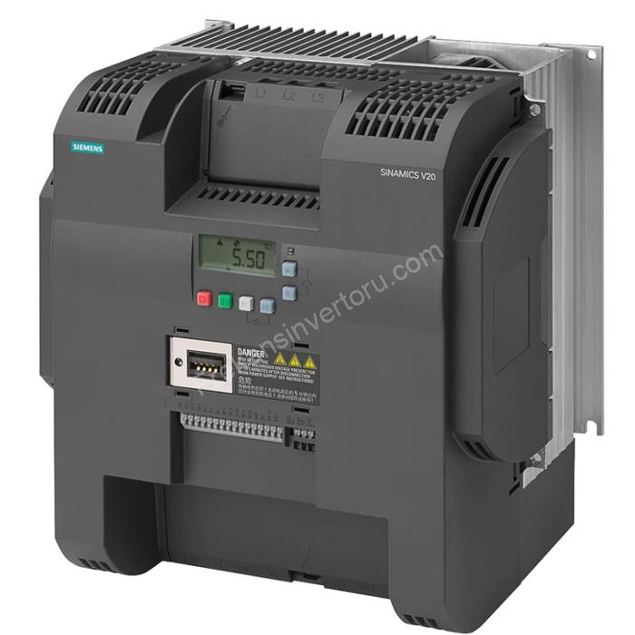 Siemens SINAMICS V20 Dönüştürücü, 3-Faz Giriş, 0 - 550Hz Çıkış, 22 kW, 380 → 480 V ac, 45 A