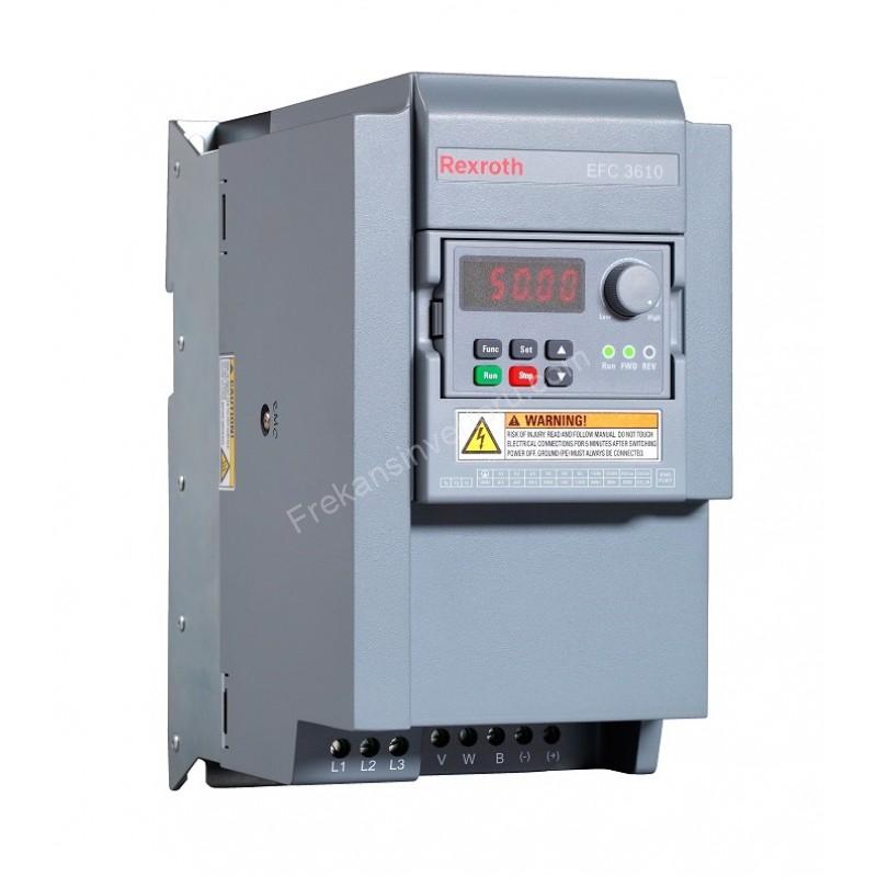 Bosch Rexroth EFC3610 0,75 kW 400V 3ph AC İnverter Sürücü, HMI, DBr, C3 EMC
